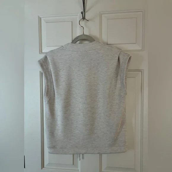 Varley Ivory Marl Double Soft Women's Otis Sleeveless Sweatshirt Sz XS - Picture 11 of 14
